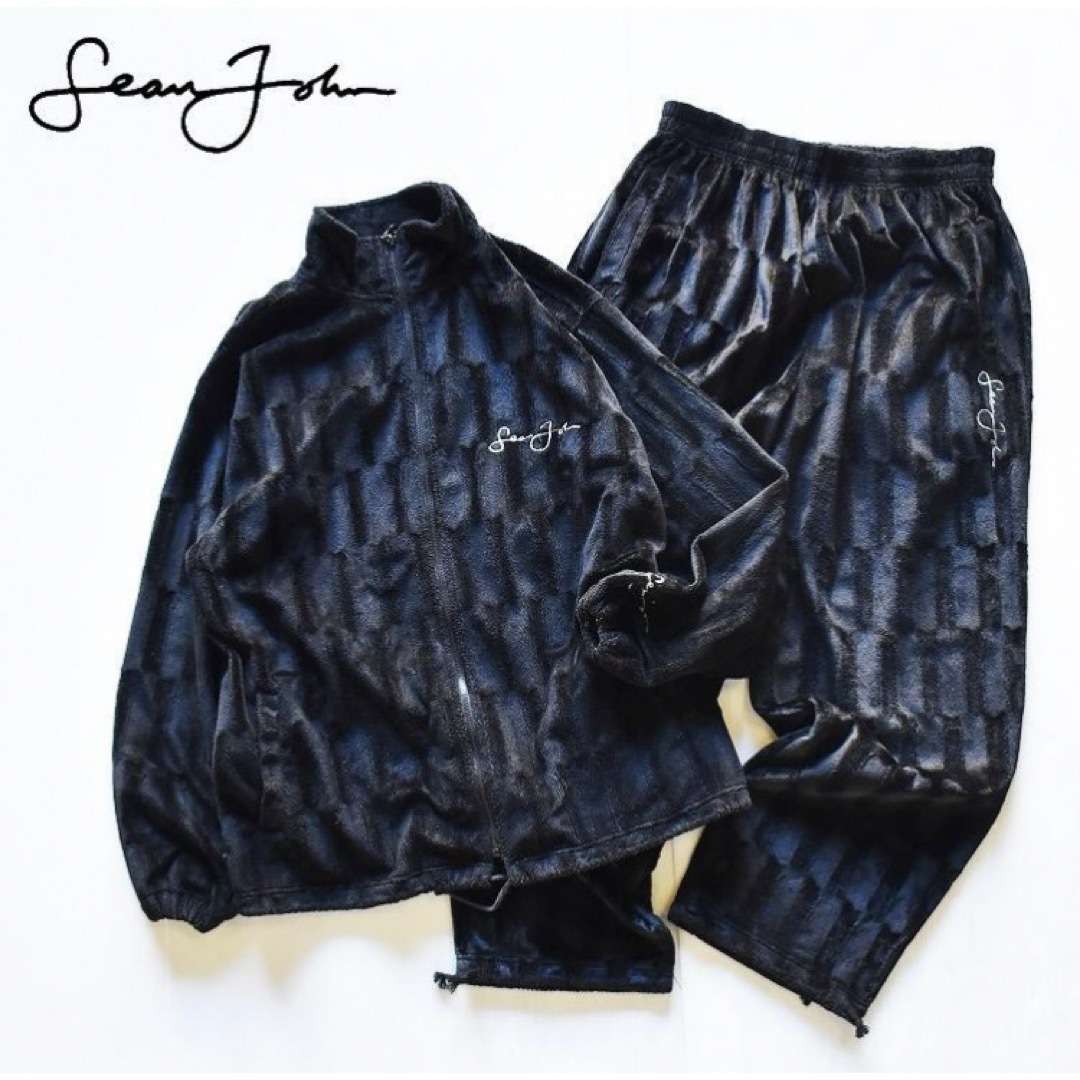 Sean John - SEAN JOHN ベロア ジャージセットアップ 黒 XXLの Sean John - SEAN JOHN ベロア ジャージセットアップ 黒 XXLの