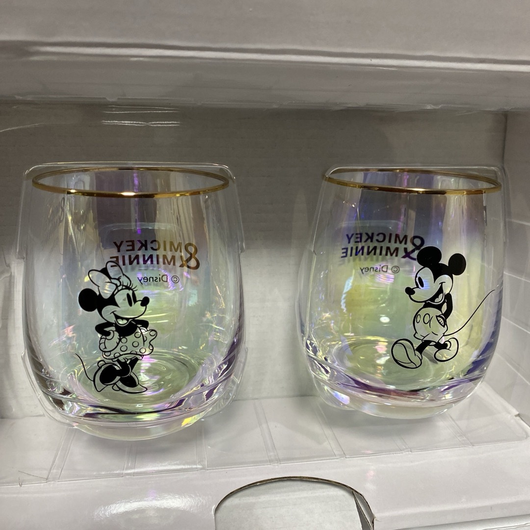 Disney(ディズニー)のディズニー ミッキー&ミニー グラス 2個セット ペアグラス ミッキーマウス インテリア/住まい/日用品のキッチン/食器(グラス/カップ)の商品写真