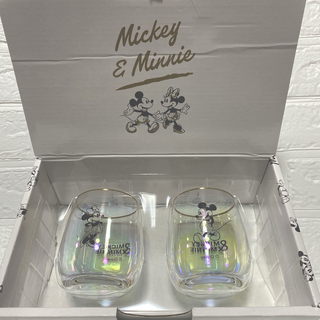 Disney - ディズニー ミッキー&ミニー グラス 2個セット ペアグラス ミッキーマウス