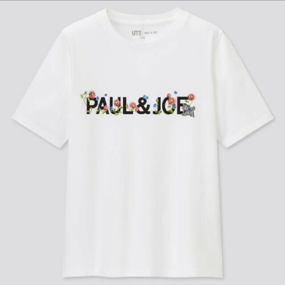 PAUL & JOE(ポールアンドジョー)の【未使用】ユニクロ ポール&ジョー 半袖 Tシャツ (ﾎﾜｲﾄ/L) レディースのトップス(Tシャツ(半袖/袖なし))の商品写真