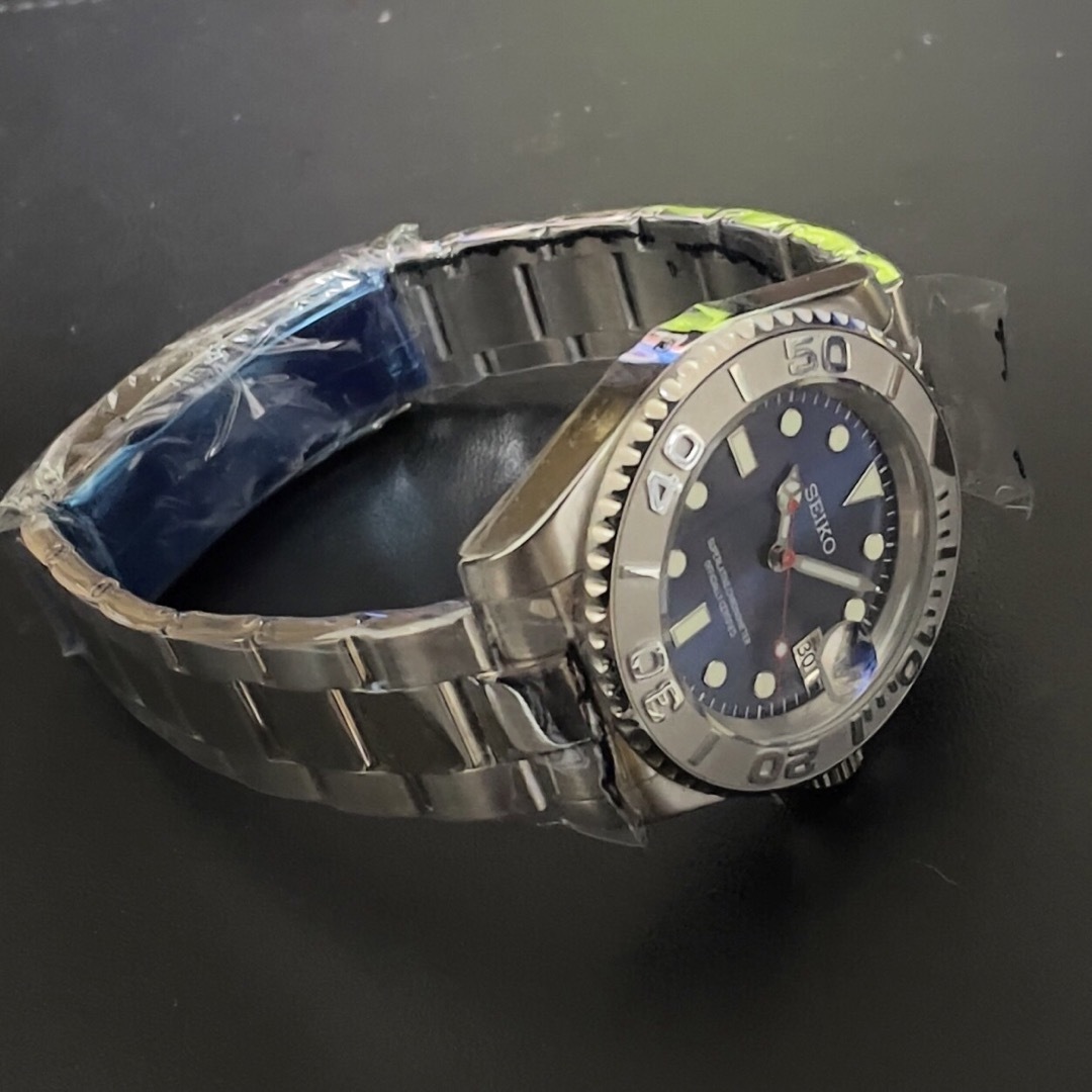 新品■SEIKO MOD 40mm グレー/ブルー ヨットカスタム NH35搭載 メンズの時計(腕時計(アナログ))の商品写真