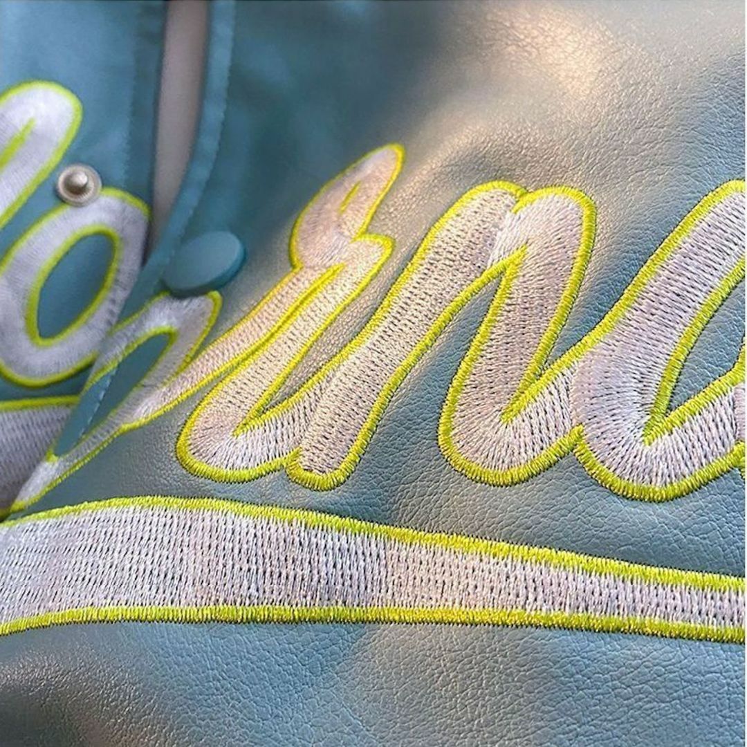 スカジャン 上着 メンズ グリーン ジャケット ストリート 刺繍 アウター メンズのジャケット/アウター(スカジャン)の商品写真