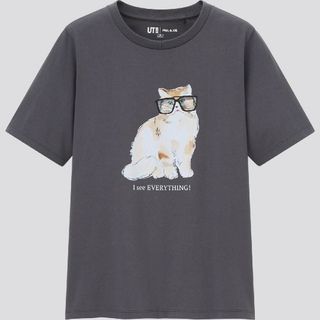 【未使用】ユニクロ ポール&ジョー 半袖 Tシャツ (ﾀﾞｰｸｸﾞﾚｰ/XL)