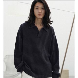 LIDNM - 早い者勝ち！WYM MELANGE SKIPPER KNIT POLO