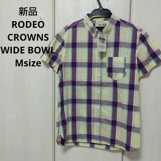 ロデオクラウンズワイドボウル(RODEO CROWNS WIDE BOWL)の新品☆RODEO CROWNS WIDE BOWL コットンシャツ Mサイズ(シャツ/ブラウス(半袖/袖なし))