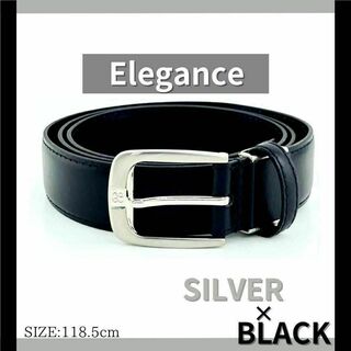 【B級品】新品未使用 elegance ベルト レザー ブラック 黒 ビジネス(ベルト)