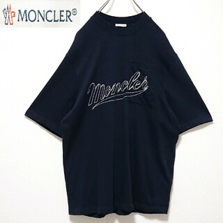 MONCLER - 美品 希少 モンクレール 刺繍 ワッペン ロゴ オーバーサイズ 半袖 Tシャツ