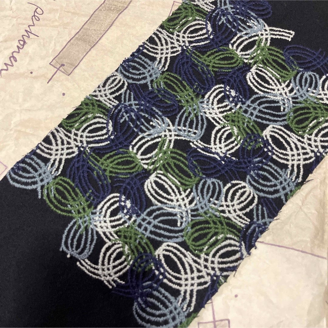 mina perhonen(ミナペルホネン)のミナペルホネン　ribbon breeze ネイビー ハンドメイドの素材/材料(生地/糸)の商品写真