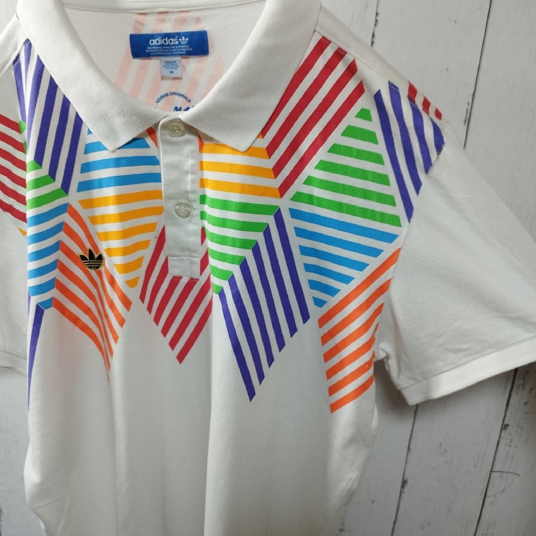 adidas(アディダス)の【adidas】Rainbow Cotton Polo Shirt メンズのトップス(ポロシャツ)の商品写真