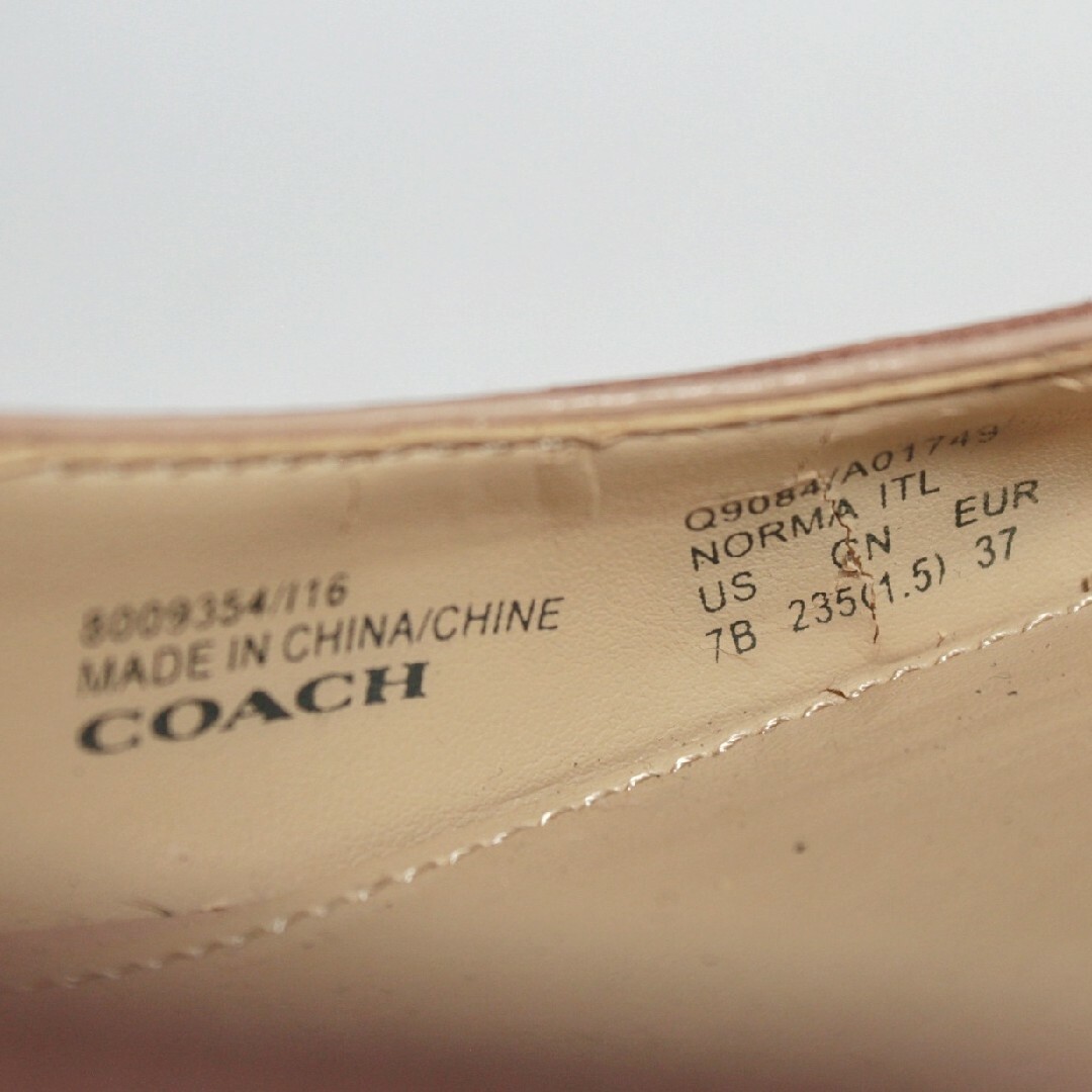 COACH(コーチ)の【美品】COACH コーチ ターンロック レザー パンプス ハイヒール ピンク レディースの靴/シューズ(ハイヒール/パンプス)の商品写真