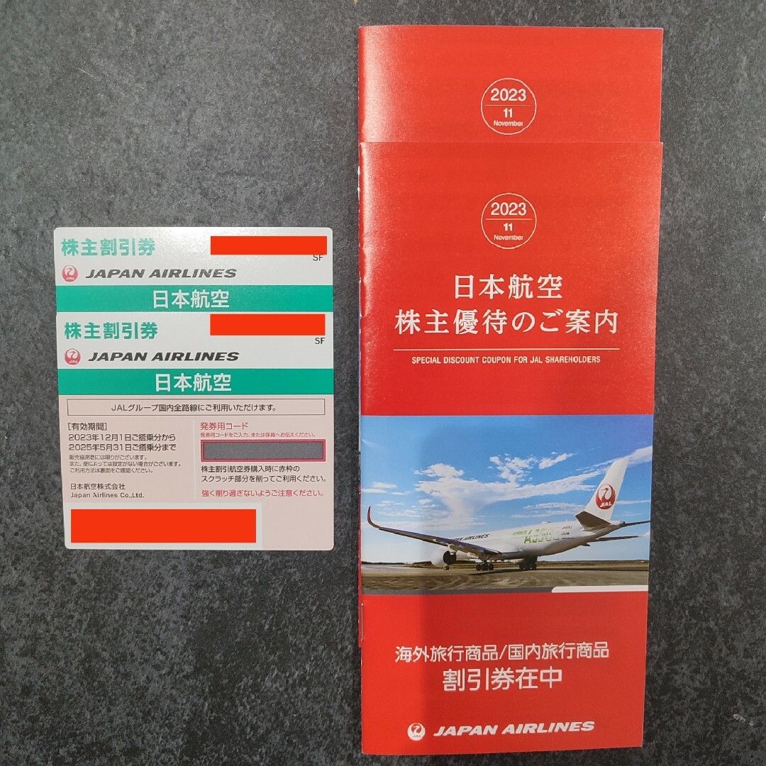 JAL 日本航空 株主優待券 2枚　2025年5月31日まで チケットの優待券/割引券(その他)の商品写真