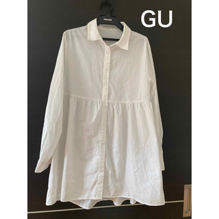 GU - GU ジーユー　ロングシャツ　シャツワンピース