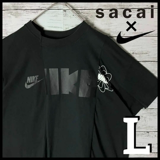 sacai - 【限定コラボ】サカイ×ナイキ 再構築 Tシャツ HYBRID TEE Lサイズ