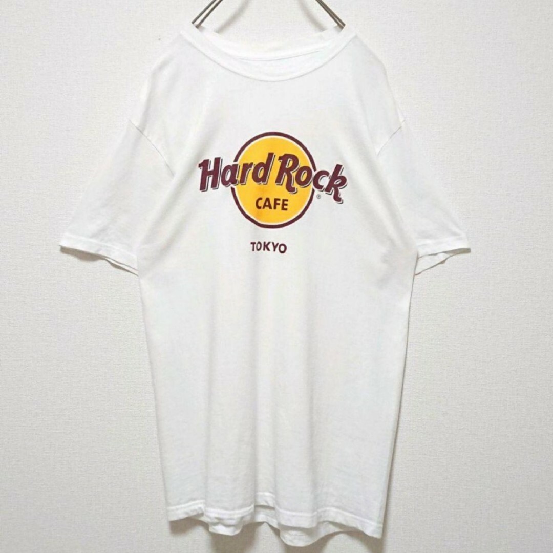 Hard Rock CAFE(ハードロックカフェ)のハードロック カフェ フロント プリント ロゴ ホワイト 半袖 Tシャツ メンズのトップス(Tシャツ/カットソー(半袖/袖なし))の商品写真