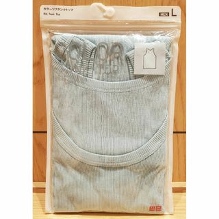 ユニクロ(UNIQLO)のUNIQLO DRY タンクトップ Lサイズ グリーン 胸囲96～104cm(タンクトップ)