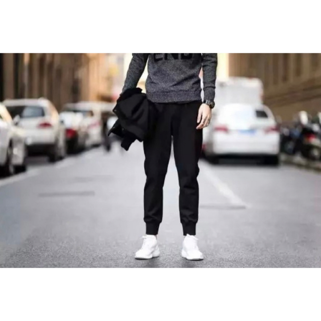 ジョガーパンツ　メンズ　ブラック　黒　ユニセックス　薄手　カジュアル メンズのパンツ(その他)の商品写真
