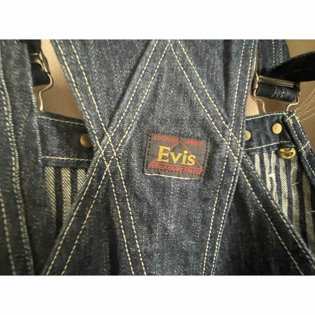 EVISU(エビス)のEVISU エヴィス 90s 初期 ハウスタグ カモメ デニム オーバーオール メンズのパンツ(サロペット/オーバーオール)の商品写真