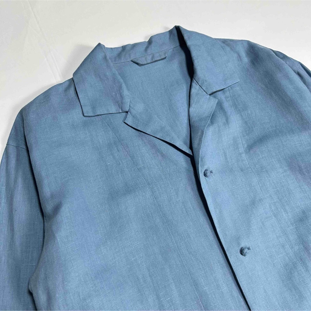 ISSEY MIYAKE MEN(イッセイミヤケメン)のオムプリッセイッセイミヤケ 2021AW リネンシャツジャケット サックスブルー メンズのトップス(シャツ)の商品写真