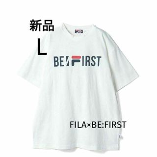 FILA - 新品 FILA×BE:FIRST ユニセックス コラボロゴTシャツ 半袖 白 L