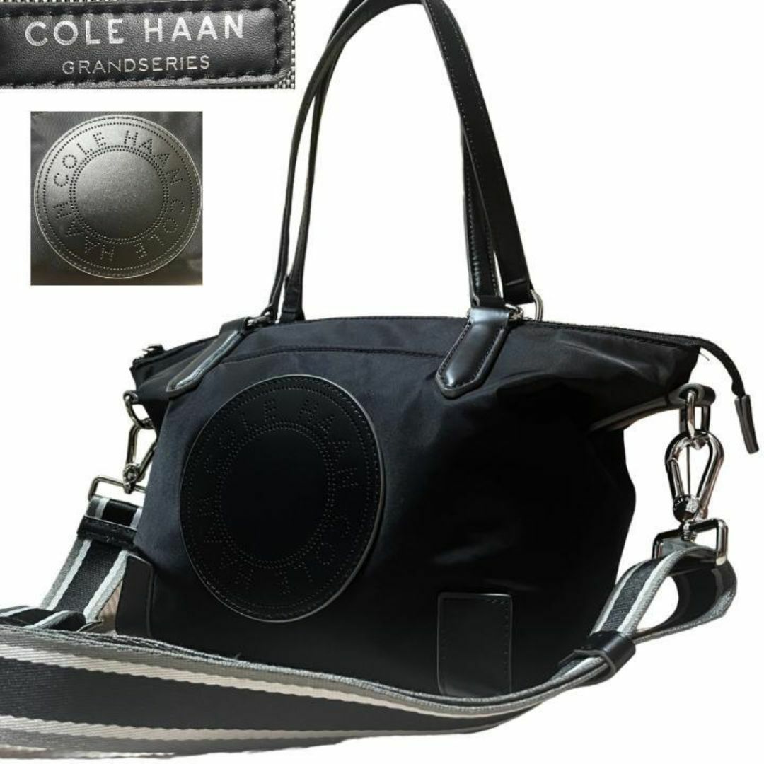 Cole Haan(コールハーン)の【極美品】コールハーン グランド トートバッグ サークルロゴ エブリテイ 黒 レディースのバッグ(トートバッグ)の商品写真