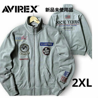 AVIREX 　アヴィレックスワッペン×刺繍 スタンドカラージャケット 2XL