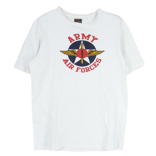 The REAL McCOY'S ザリアルマッコイズ Ｔシャツ U.S.A.F プリント Tシャツ ホワイト系 L 40【中古】