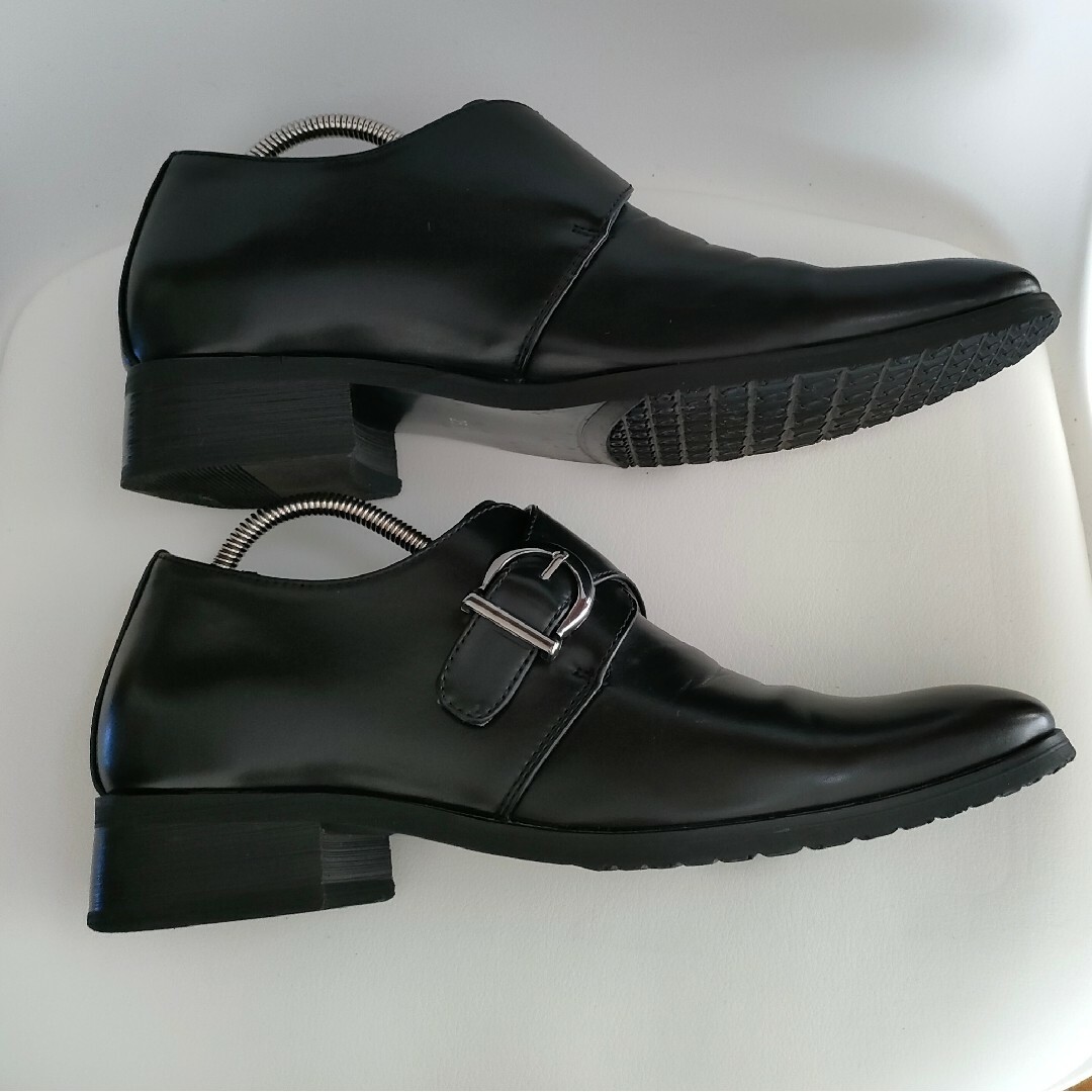 【美品】PIEDELLA  シークレットシューズ　 ブラック 黒　25cm メンズの靴/シューズ(ドレス/ビジネス)の商品写真