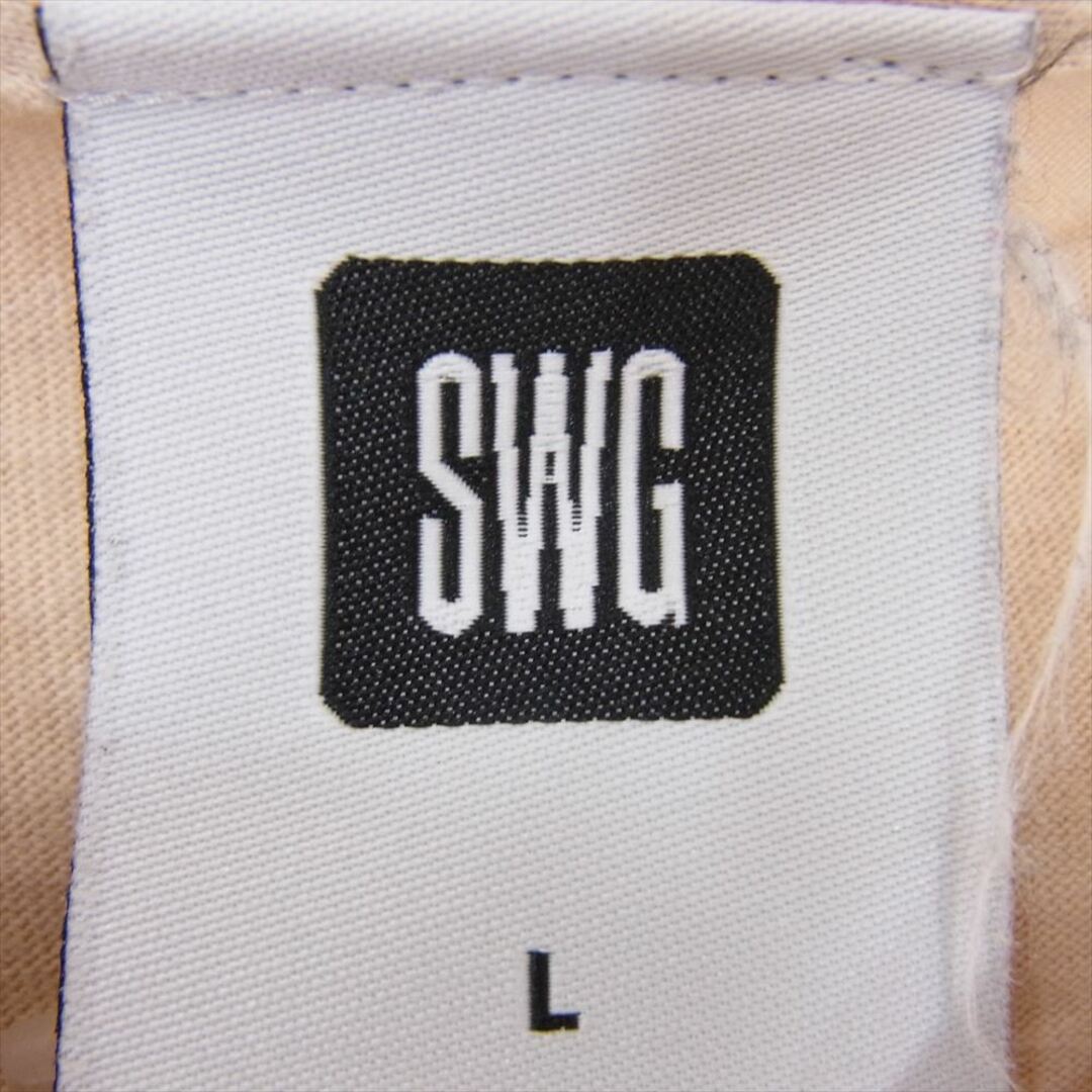 SWAGGER(スワッガー)のSWAGGER スワッガー Ｔシャツ SWGT-3040 SWG 迷彩ボックスロゴ 半袖 Tシャツ TEE ベージュ系 L【中古】 メンズのトップス(シャツ)の商品写真