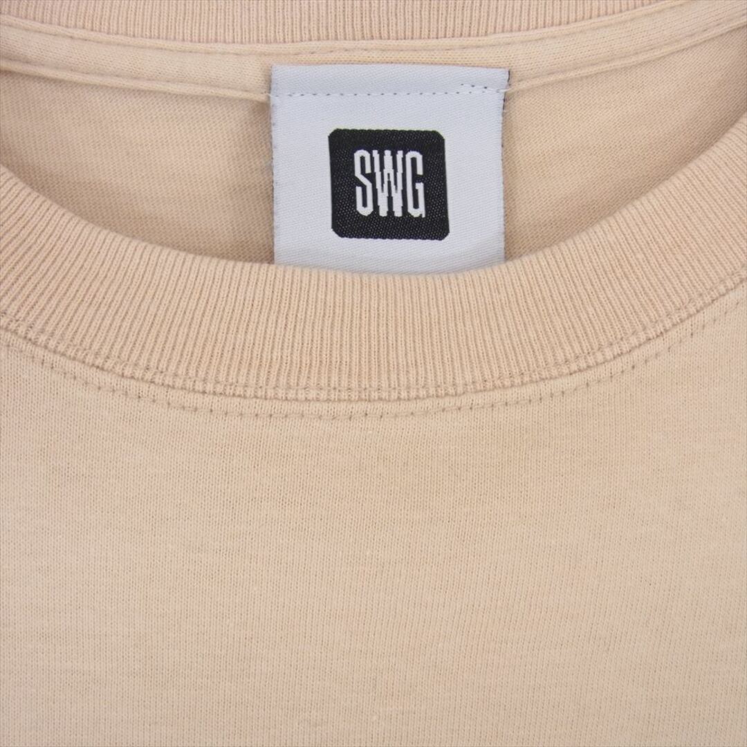 SWAGGER(スワッガー)のSWAGGER スワッガー Ｔシャツ SWGT-3041 パイソン SWG ロゴ 半袖 Tシャツ TEE ベージュ系 L【中古】 メンズのトップス(シャツ)の商品写真