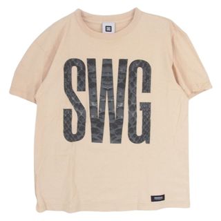 スワッガー(SWAGGER)のSWAGGER スワッガー Ｔシャツ SWGT-3041 パイソン SWG ロゴ 半袖 Tシャツ TEE ベージュ系 L【中古】(シャツ)