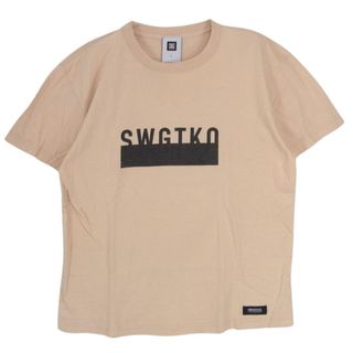 スワッガー(SWAGGER)のSWAGGER スワッガー Ｔシャツ SWGT-3038 SWGTKO ロゴ 半袖 Tシャツ TEE ベージュ系 L【中古】(シャツ)