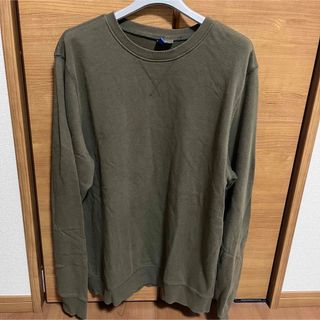 【美品】H&M BASIC  カーキ　トレーナー　トップス　スウェット