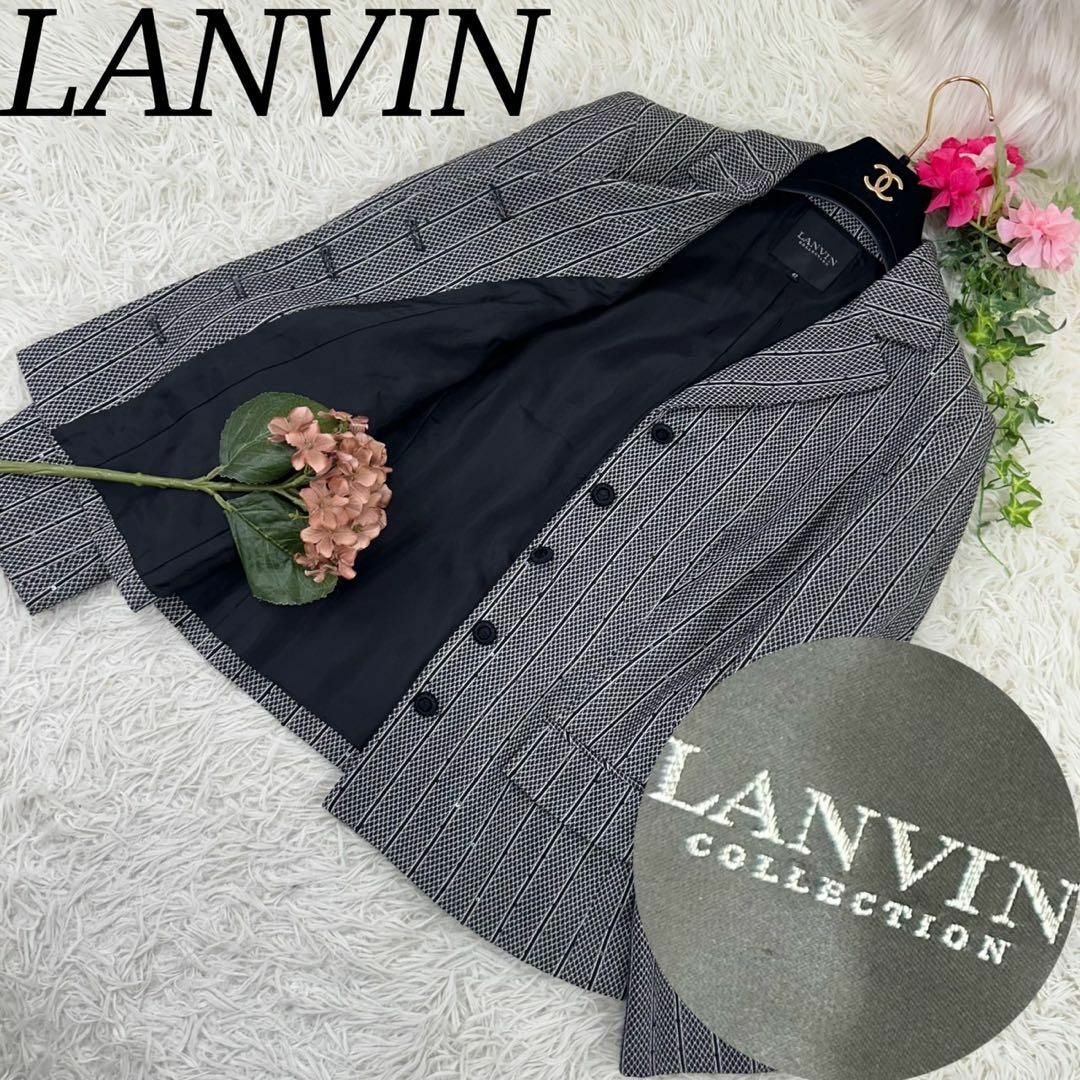 LANVIN COLLECTION(ランバンコレクション)のA456 ランバンコレクション レディース テーラードジャケット L 42 レディースのジャケット/アウター(テーラードジャケット)の商品写真