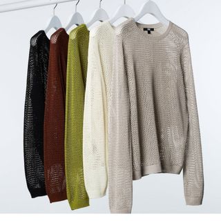 UNIQLO 3Dメッシュクールネックセーター