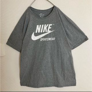 チャンピオン(Champion)のNIKEナイキTシャツtシャツスウッシュビッグロゴ半袖霜降りグレーオーバーサイズ(Tシャツ/カットソー(半袖/袖なし))