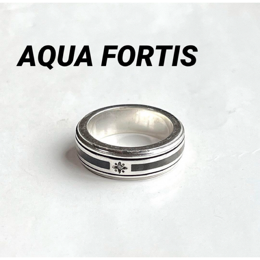 AQUA FORTISアクアフォルティス925 silverダイヤリング13号位 メンズのアクセサリー(リング(指輪))の商品写真