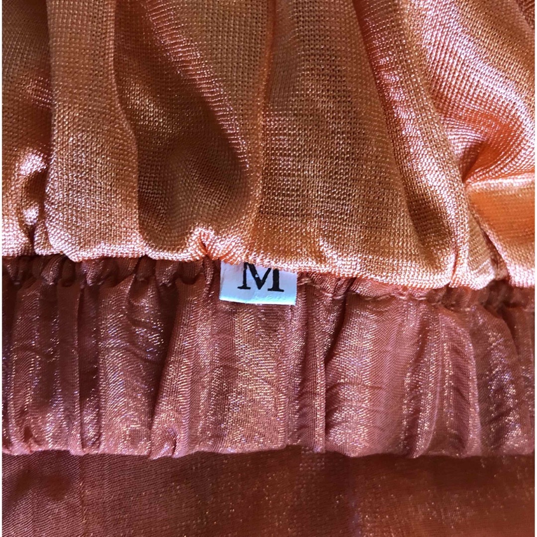 『オレンジ&イエロー  ロングフレアスカート 』 レディースのスカート(ロングスカート)の商品写真