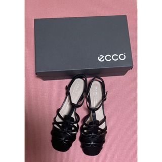 エコー(ECCO)の【新品未使用】ECCO アニネ スクウェア ブラック 38(サンダル)