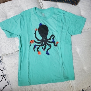 Design Tshirts Store graniph - ★美品★ 【graniph】 グラニフ Tシャツ 半袖 SS 【たこ】