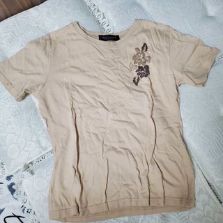 Tシャツ アロハ M ベージュ(Tシャツ(半袖/袖なし))