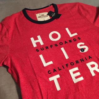 ホリスター(Hollister)の【厳選】ホリスター メンズTシャツ★米国S★レッド系★新品(Tシャツ/カットソー(半袖/袖なし))