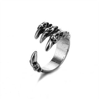 シルバー リング ヴィンテージ 鷹 龍 ドラゴン フリーサイズ メンズ 指輪 爪(リング(指輪))