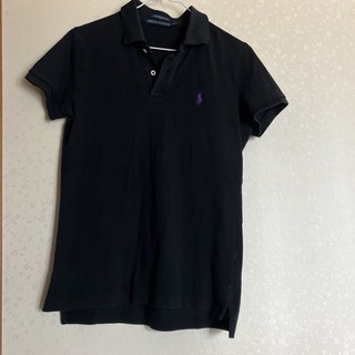 ラルフローレン(Ralph Lauren)のラルフローレン　ポロシャツ　ブラック　黒　ホースロゴ　綿100%(Tシャツ/カットソー(半袖/袖なし))