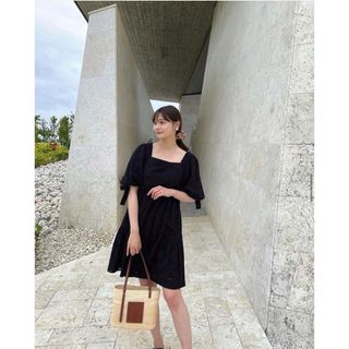 ハーリップトゥ(Her lip to)の【Her lip to】 Beach Walk Dress black/M(ミニワンピース)