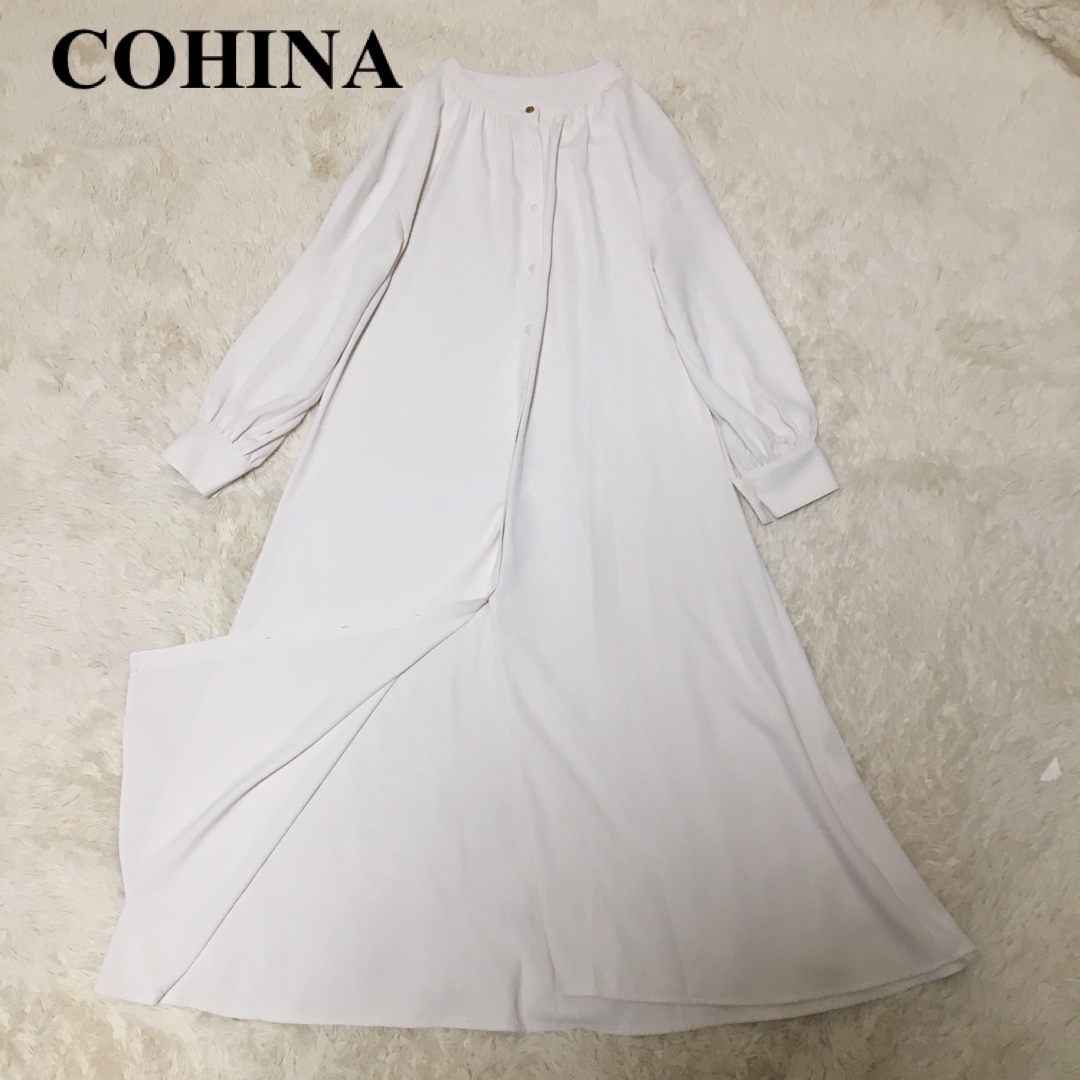 COHINA(コヒナ)のcohina コヒナ　シャツワンピース　ロング レディースのワンピース(ロングワンピース/マキシワンピース)の商品写真