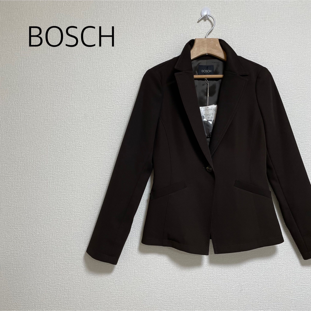 BOSCH(ボッシュ)の◆半額以下◆【新品タグ付】BOSCHテーラードジャケット　ブラウン　サイズ38 レディースのジャケット/アウター(テーラードジャケット)の商品写真