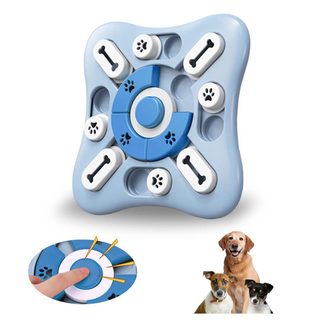 匿名❣️犬 知育玩具 犬おもちゃ 早食い防止 食器 水色 ノーズワークマット