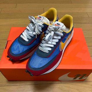 ナイキ(NIKE)のsacai×Nike LDWaffle Red/Blue BV0073-400(スニーカー)