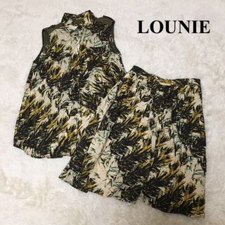 LOUNIE - LOUNIE ルーニィ　ルーニー　セットアップ　ブラウス　ハーフパンツ　総柄