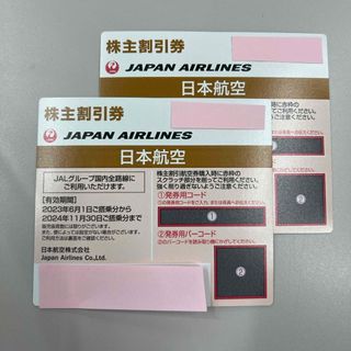 JAL(日本航空) - JAL株主優待2枚セット 2024年11月30日まで①